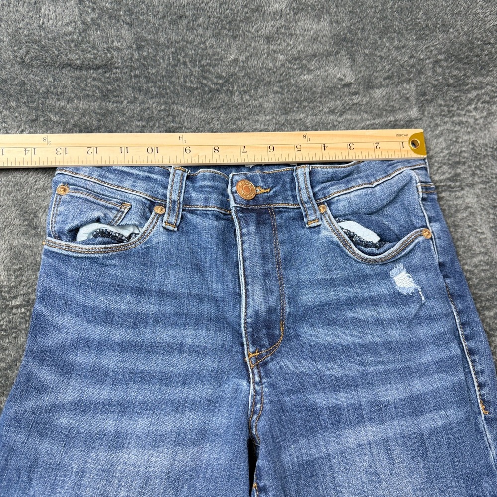 STS Blue Distressed Frayed Hem Ankle Skinny Jeans Denim Womens Size 26 - Picture 6 of 15